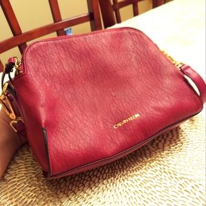Calvin Klein Crossbody Bag Maroon Burgundy
